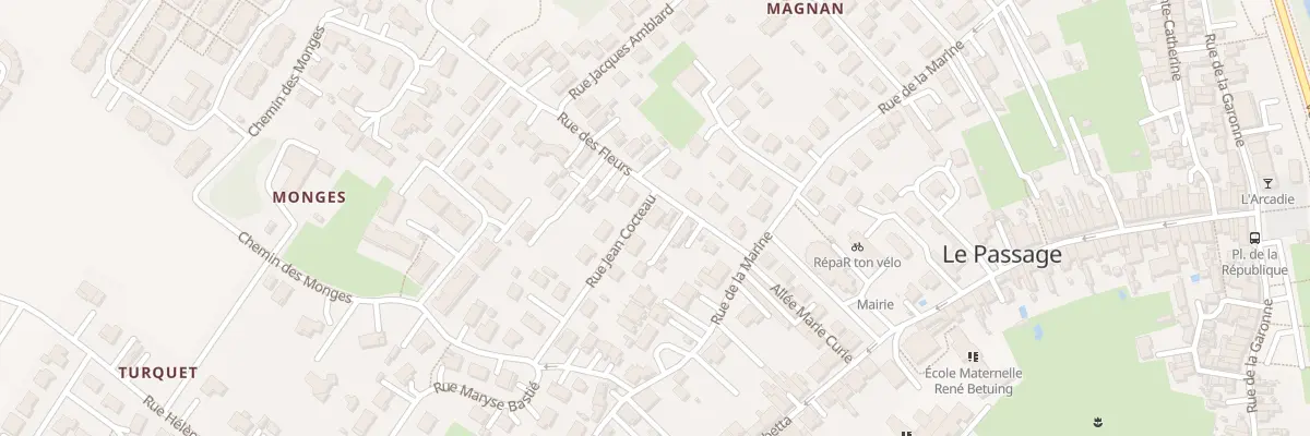 Plan du 1 Rue Jean Cocteau au Passage