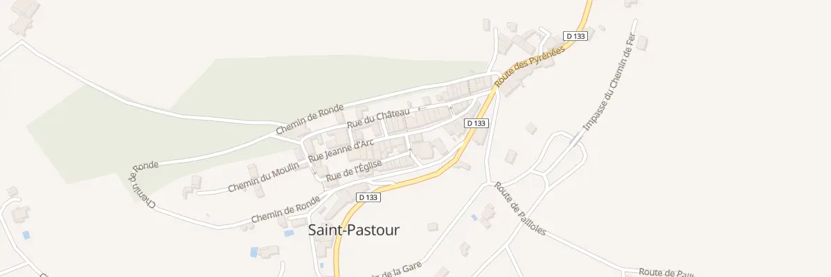 Plan du 1 Pl de l’Eglise à Saint-Pastour