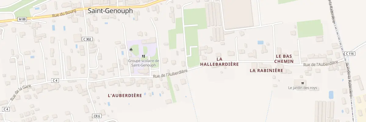 Plan du 22 Rue de l’Auberdière à Saint-Genouph