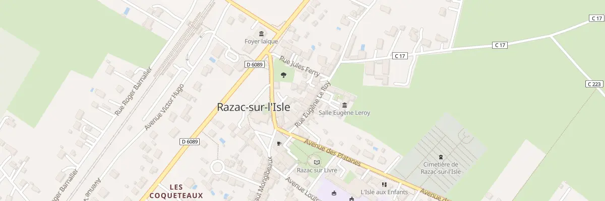 Plan du 13 Rue Eugene Leroy à Razac-sur-l’Isle
