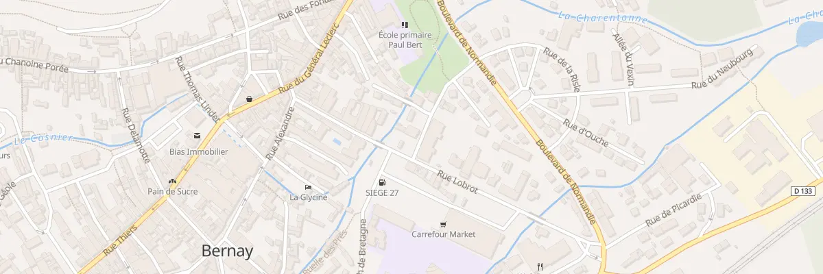 Plan du 27 Rue Lobrot à Bernay