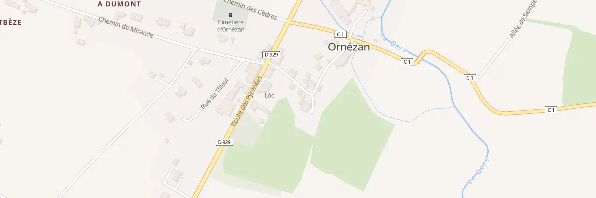 Plan du 5061 Au Village à Ornézan