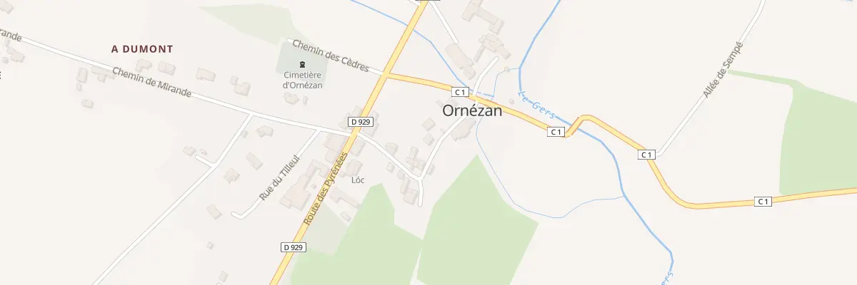Plan du 5014 Au Village à Ornézan