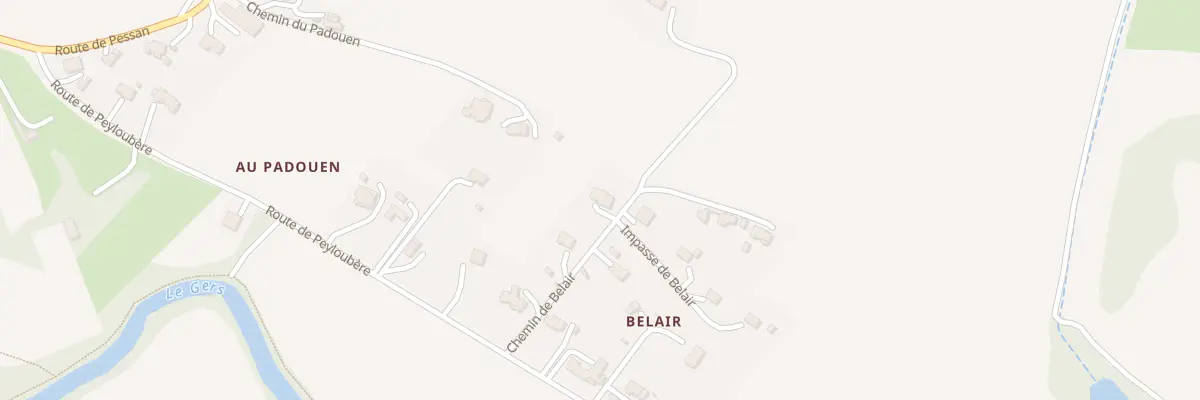 Plan du 145 Che de Belair à Pavie
