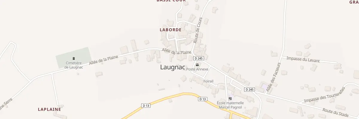 Plan du 80 Le Bourg à Laugnac