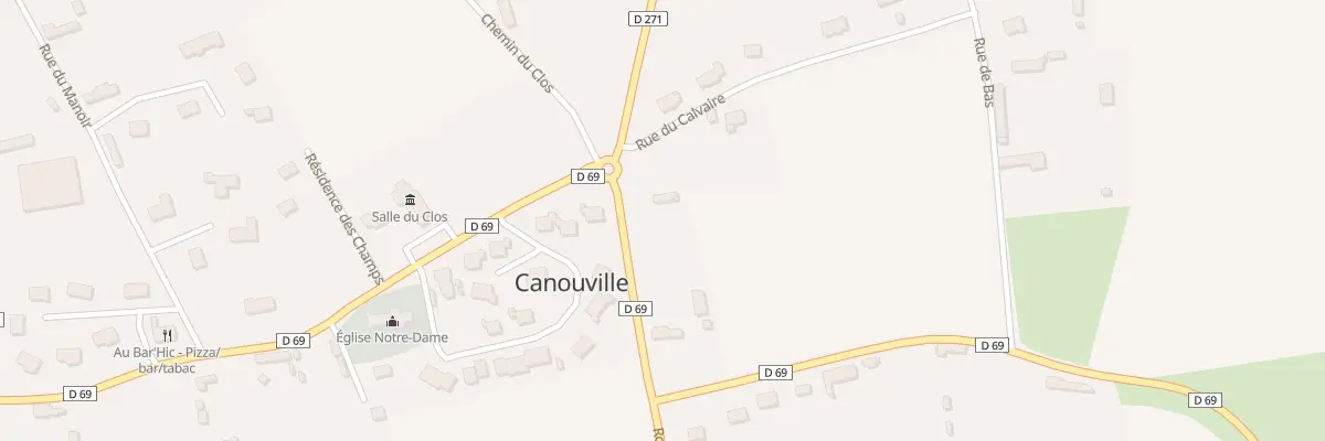 Plan du 1 Rte de Cany à Canouville