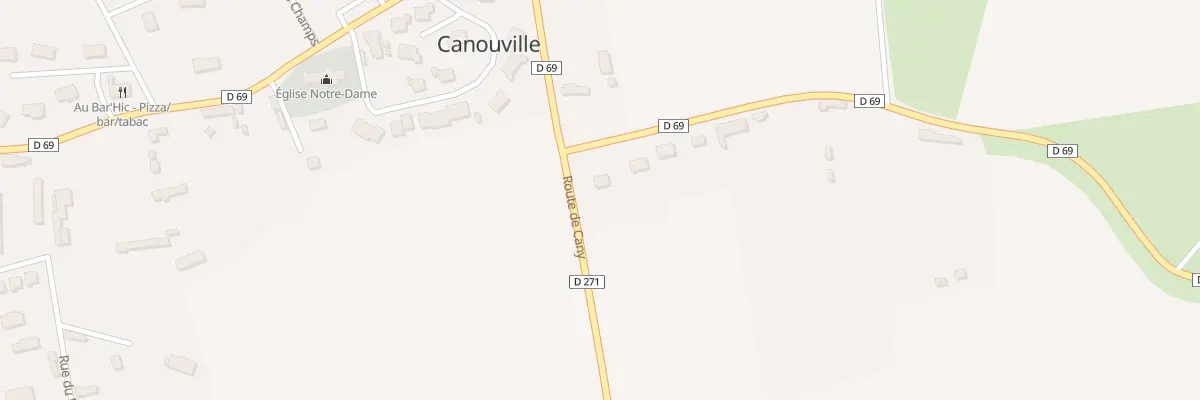 Plan du 2 Rte de Vittefleur à Canouville