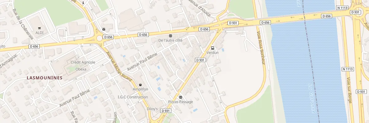 Plan du 28 Av de Verdun au Passage