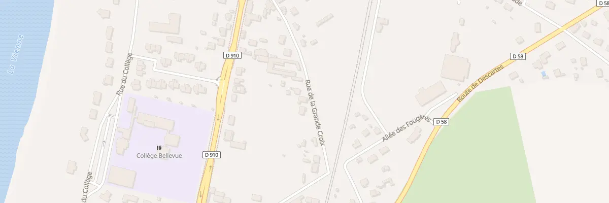 Plan du 14 Rue de la Grande Croix à Dangé-Saint-Romain