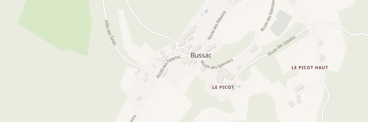 Plan du 550 Rte des Pèlerins à Bussac