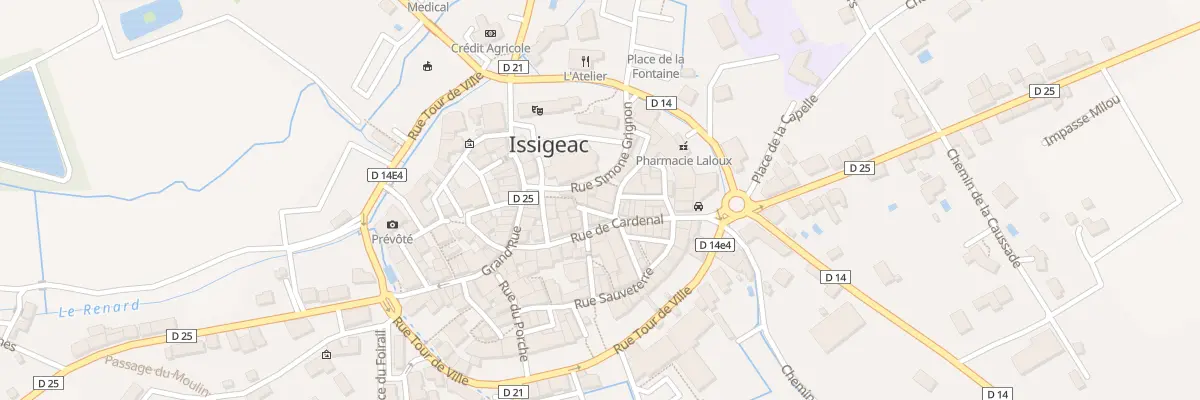 Plan du 13 Rue de la Paix à Issigeac