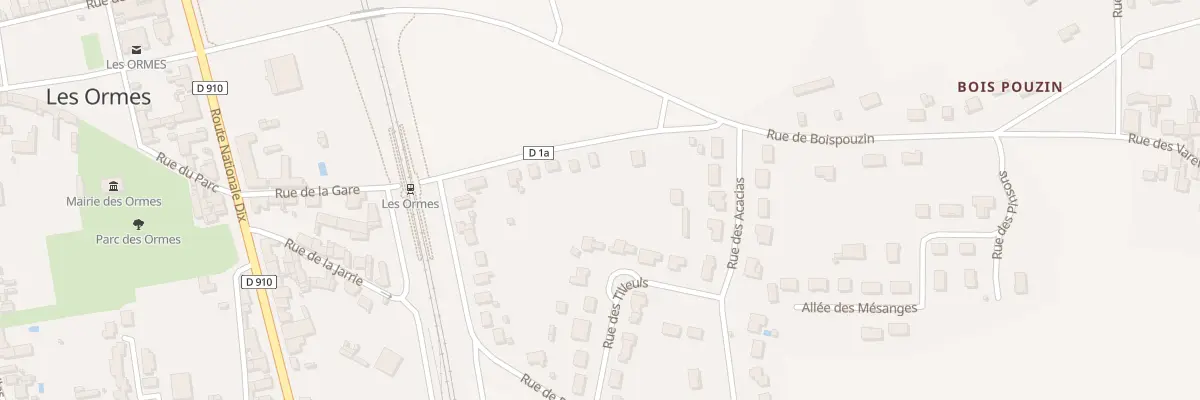 Plan du 12 Rue de Bois Pouzin aux Ormes