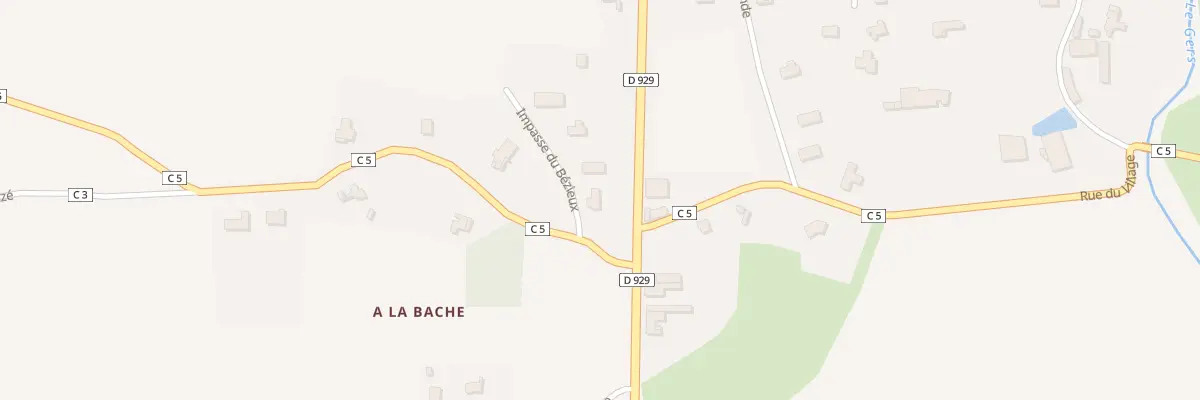 Plan de A la Nougadere à Boucagnères