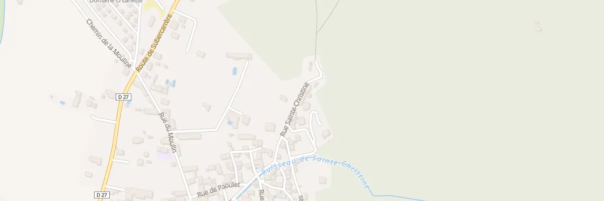 Plan de la Rue de Sainte Christine à Montauban-de-Luchon