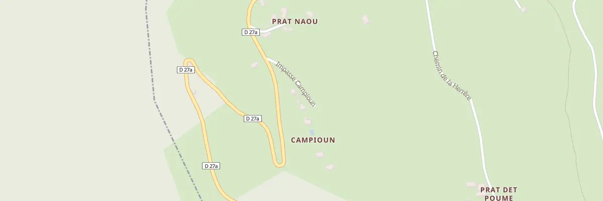 Plan du 50 Campioun à Gouaux-de-Luchon