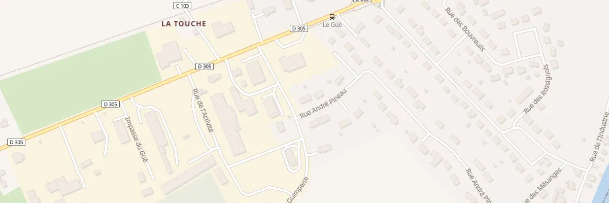 Plan du 1 Rue Andre Pineau à Loir en Vallée
