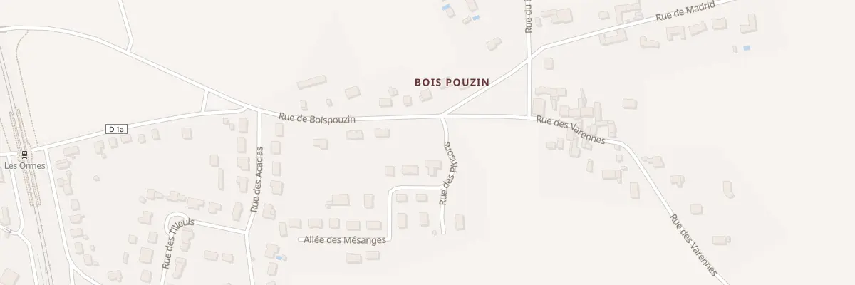 Plan du 26 Rue de Bois Pouzin aux Ormes