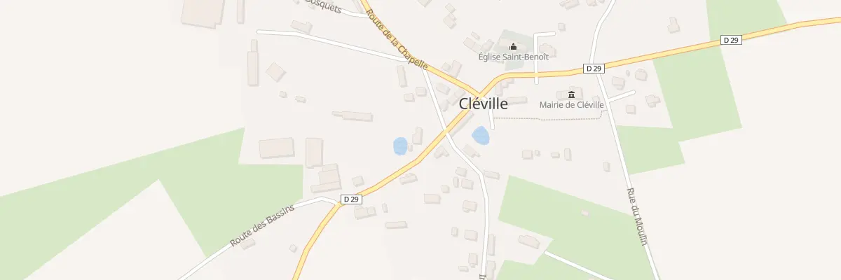 Plan du 1 Rte de la Borne à Cléville