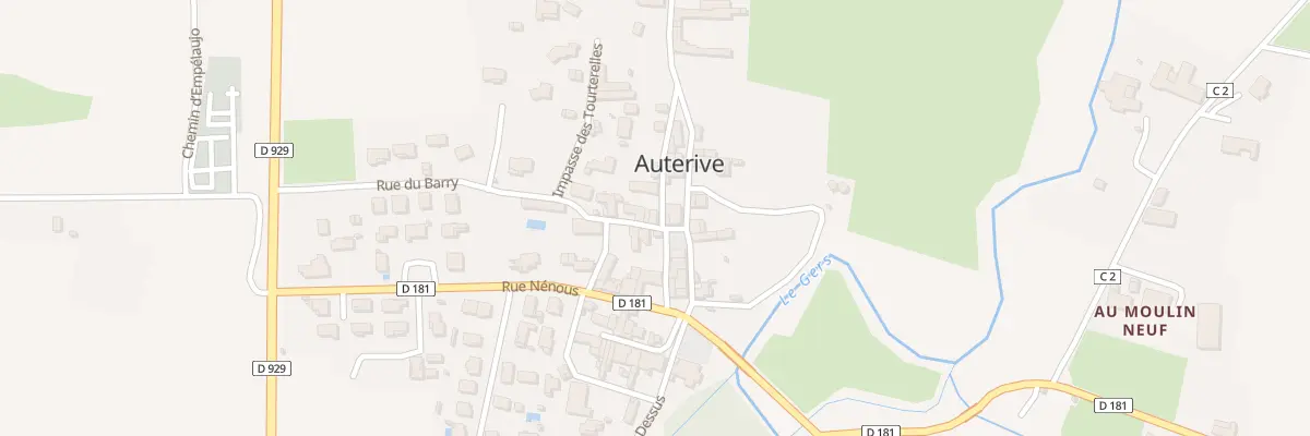 Plan de la Rue du Barry à Auterive
