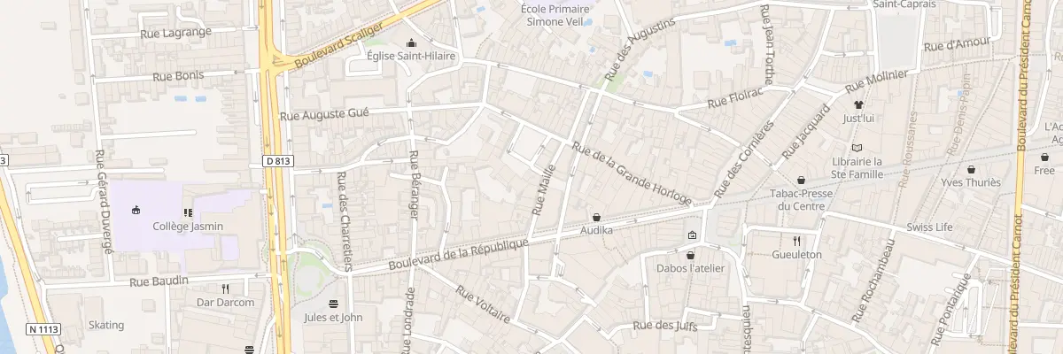 Plan du 8 Pl de la République à Agen