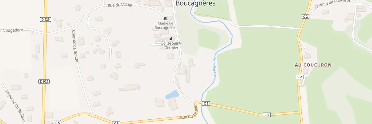 Plan du 5013 Au Village à Boucagnères