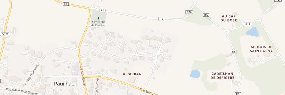 Plan du 7139 A Parran à Pauilhac