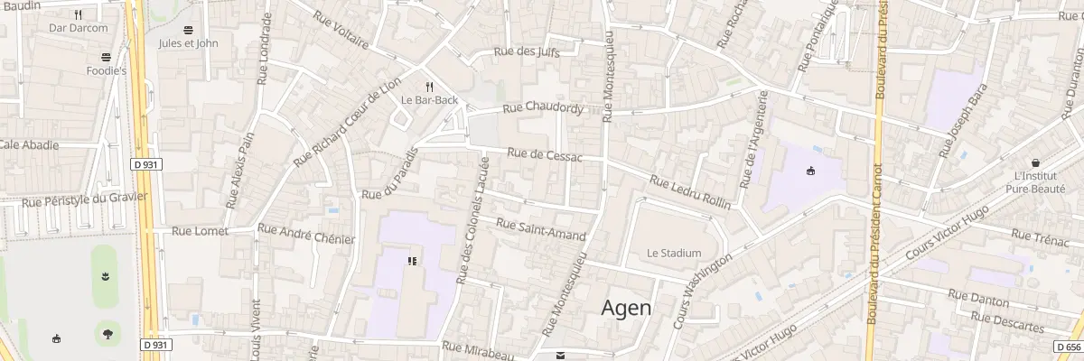 Plan du 8 Rue de Cessac à Agen
