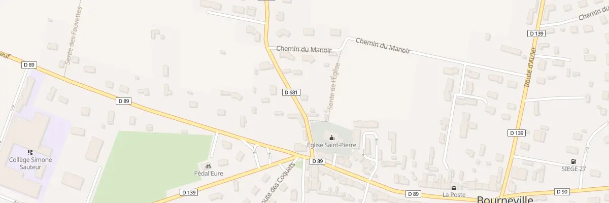 Plan du 68 Rte de Tocqueville - Bournevil à Bourneville-Sainte-Croix