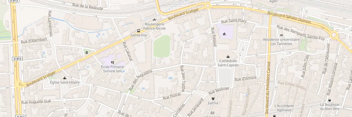 Plan du 25 Rue des Augustins à Agen