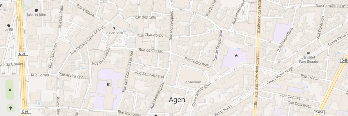 Plan du 2 Rue Ledru Rollin à Agen