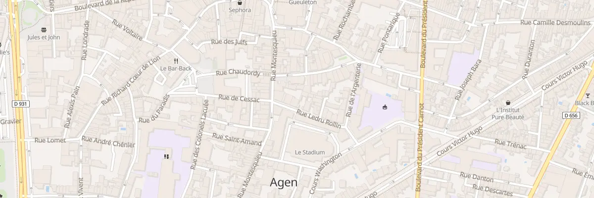 Plan du 3 Rue Ledru Rollin à Agen