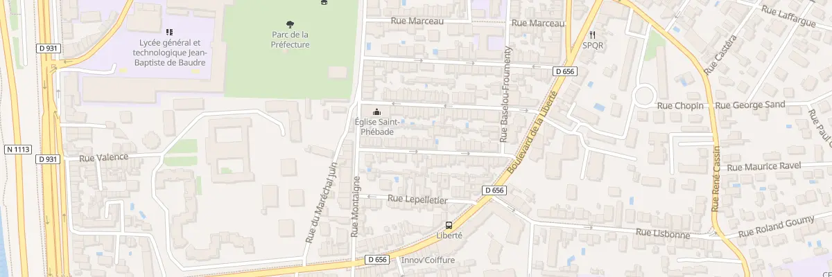 Plan du 13 Rue du Doct Louis Brocq à Agen