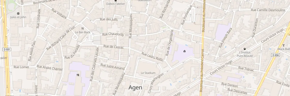 Plan du 5 Rue Ledru Rollin à Agen