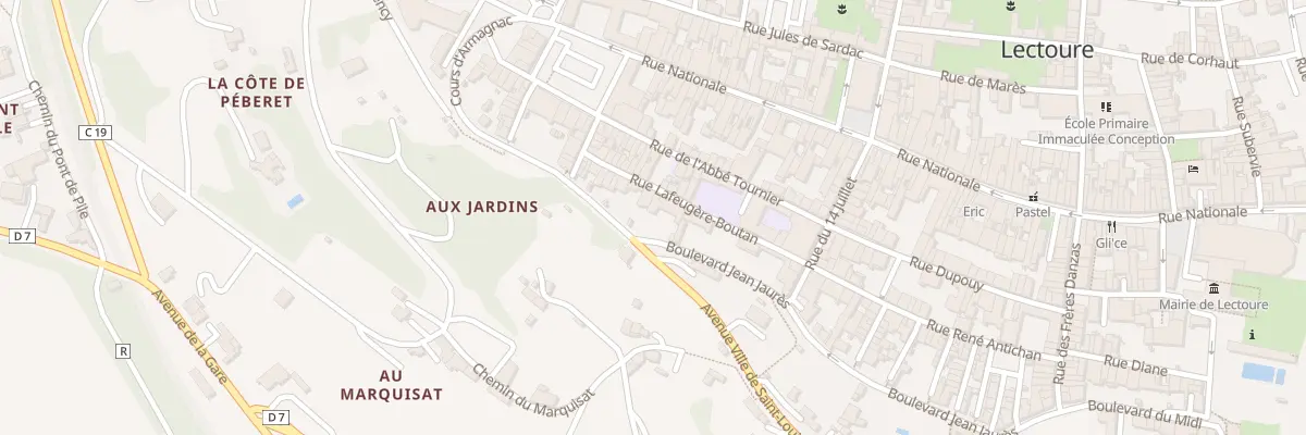 Plan du 19 Rue Lafeugère Boutan à Lectoure