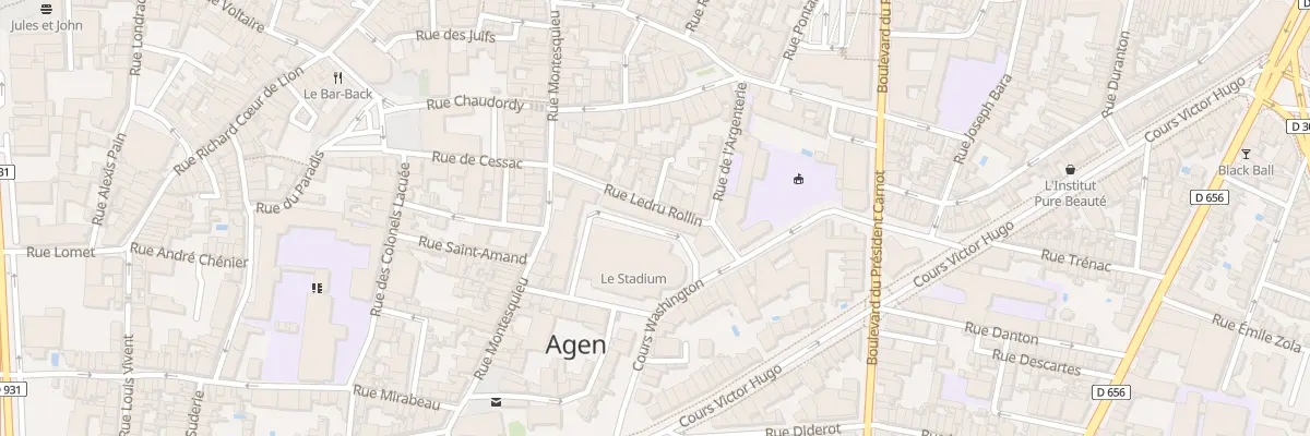 Plan du 9001 Rue Ledru Rollin à Agen