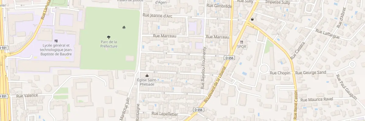 Plan du 20 Rue Hoche à Agen
