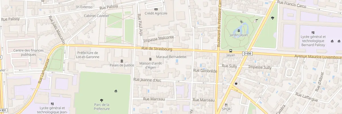 Plan du 4 Rue de Strasbourg à Agen