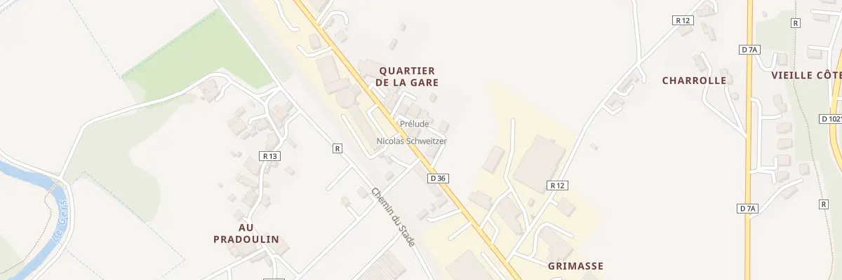 Plan du 36B Av de la Gare à Lectoure