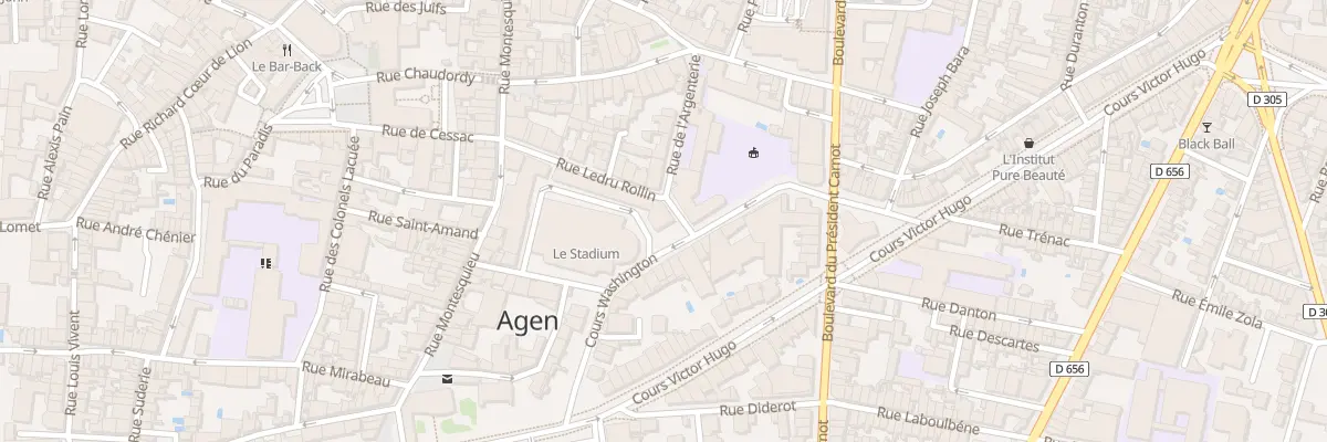 Plan du 12 Rue Ledru Rollin à Agen