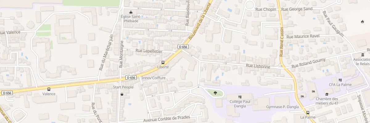 Plan du 2 Rue Lisbonne à Agen