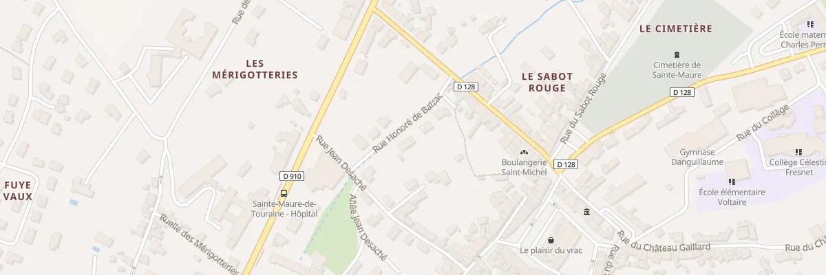 Plan du 8 Rue Honoré de Balzac à Sainte-Maure-de-Touraine
