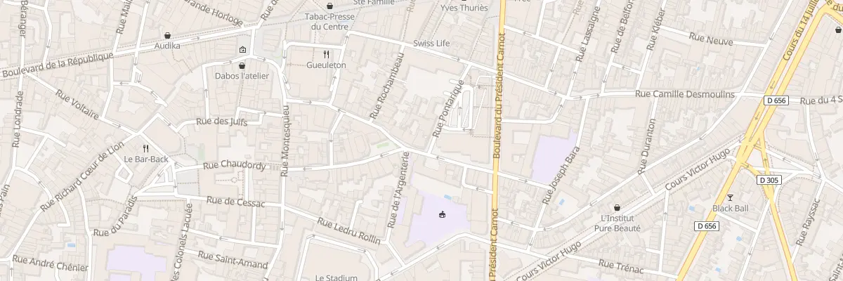 Plan du 1 Rue Pontarique à Agen
