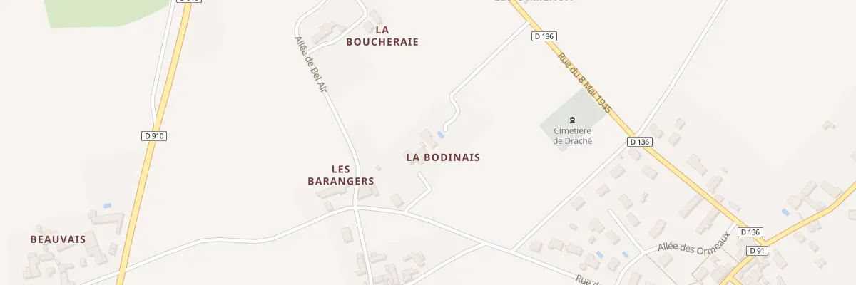 Plan du 90 La Bodinais à Draché