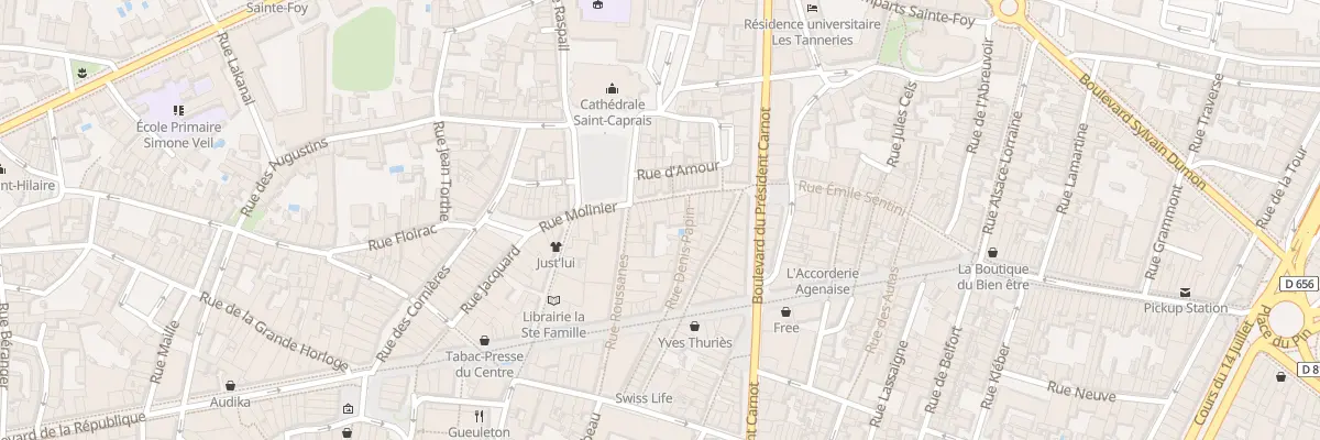 Plan du 34 Rue Molinier à Agen