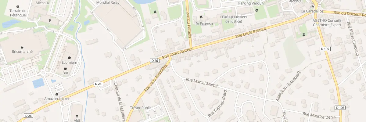 Plan du 75 Rue Louis Pasteur à L’Aigle