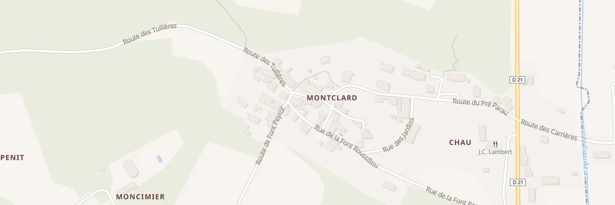 Plan du 22 Rte du Pré Parau à Saint-Georges-de-Montclard