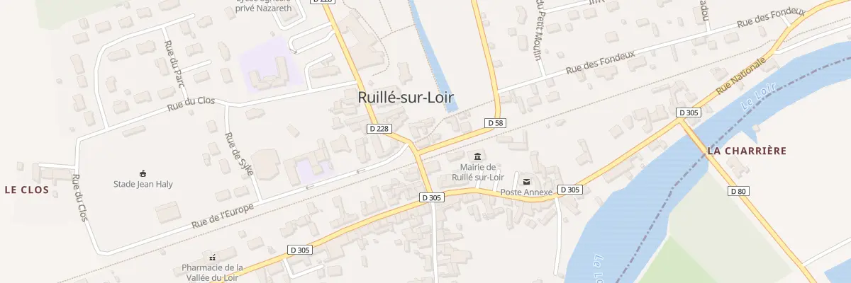 Plan du 1 Rue des Deportes à Loir en Vallée