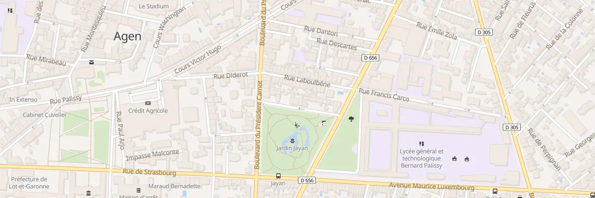 Plan du 13 Rue du Jardin Public à Agen