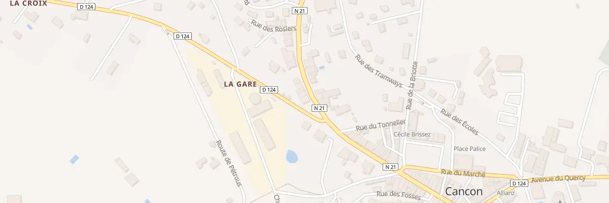 Plan du 1 Av du Parc des Sports à Cancon