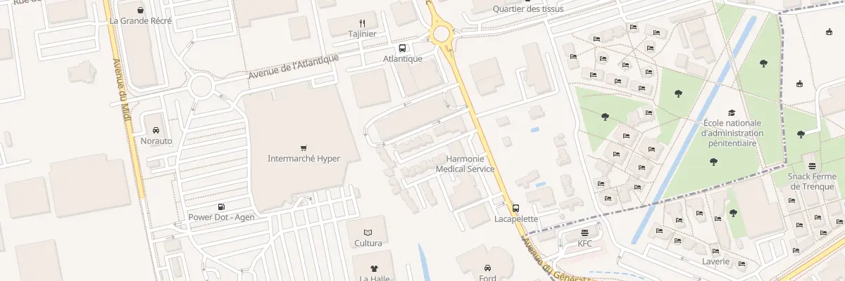 Plan du 2 Imp du Turquet à Agen
